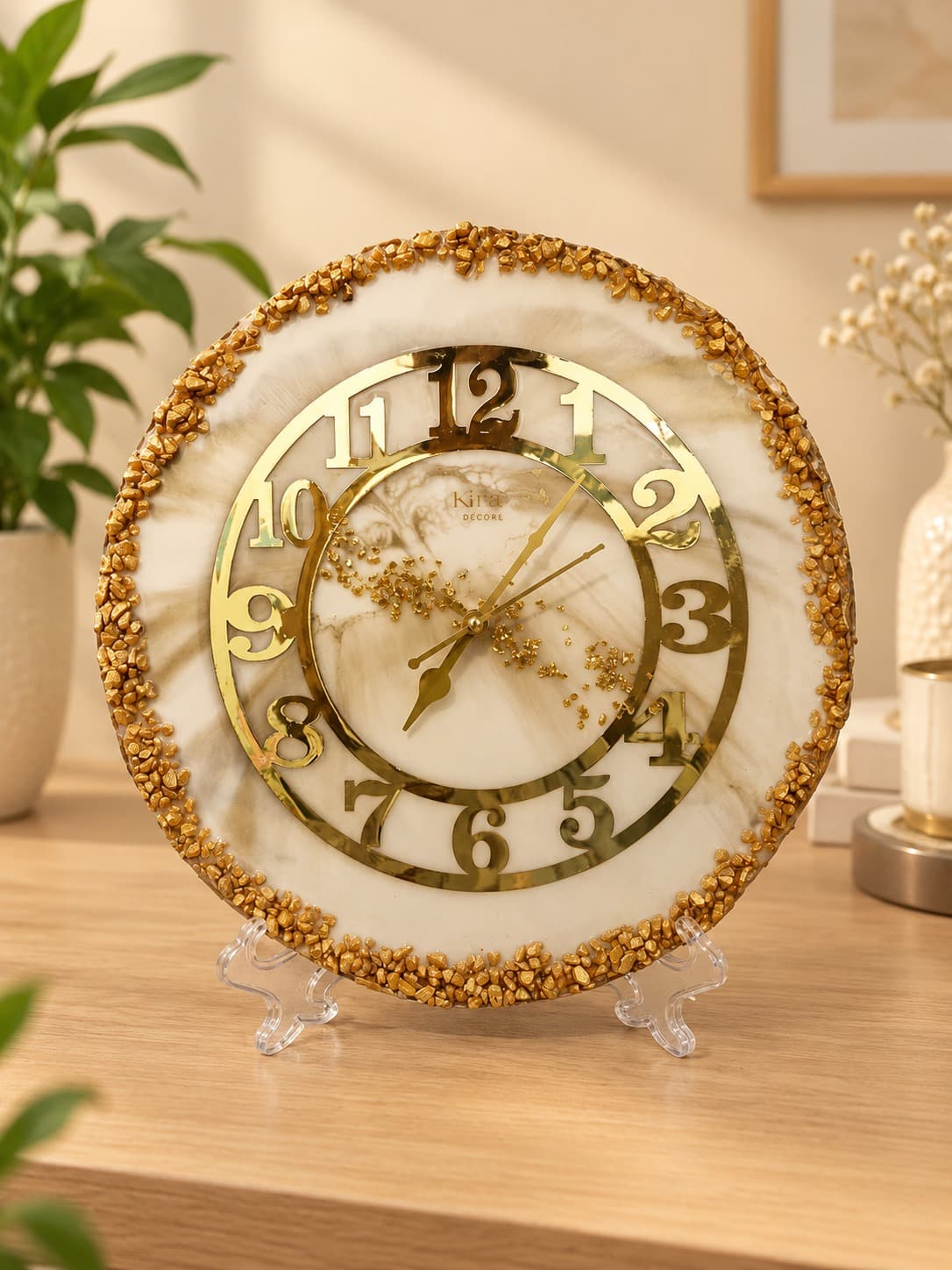 Resin White Luxury Wall Watch