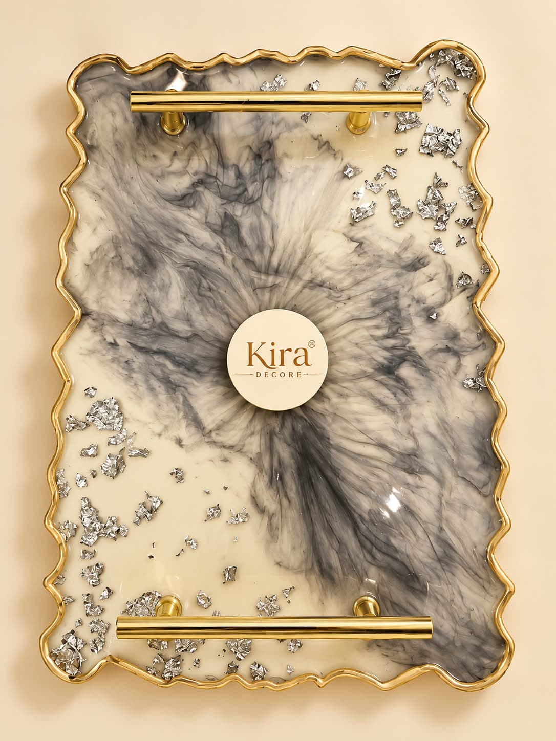 Grey Resin Luxury Tray