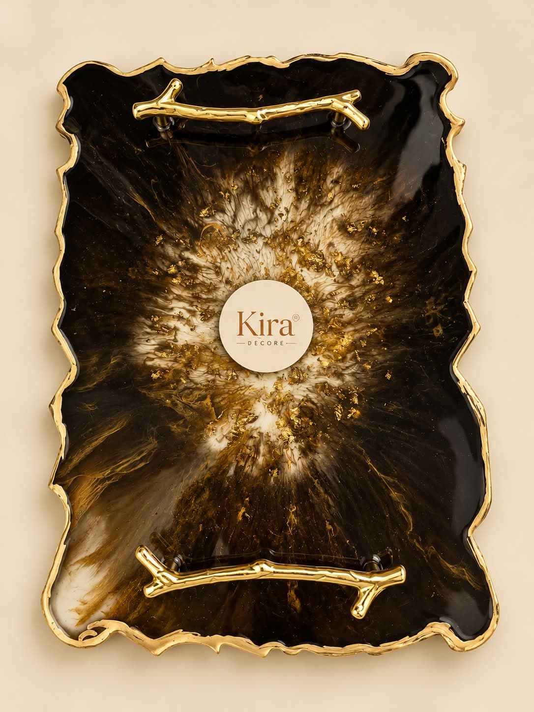Black & Golden Luxury Tray